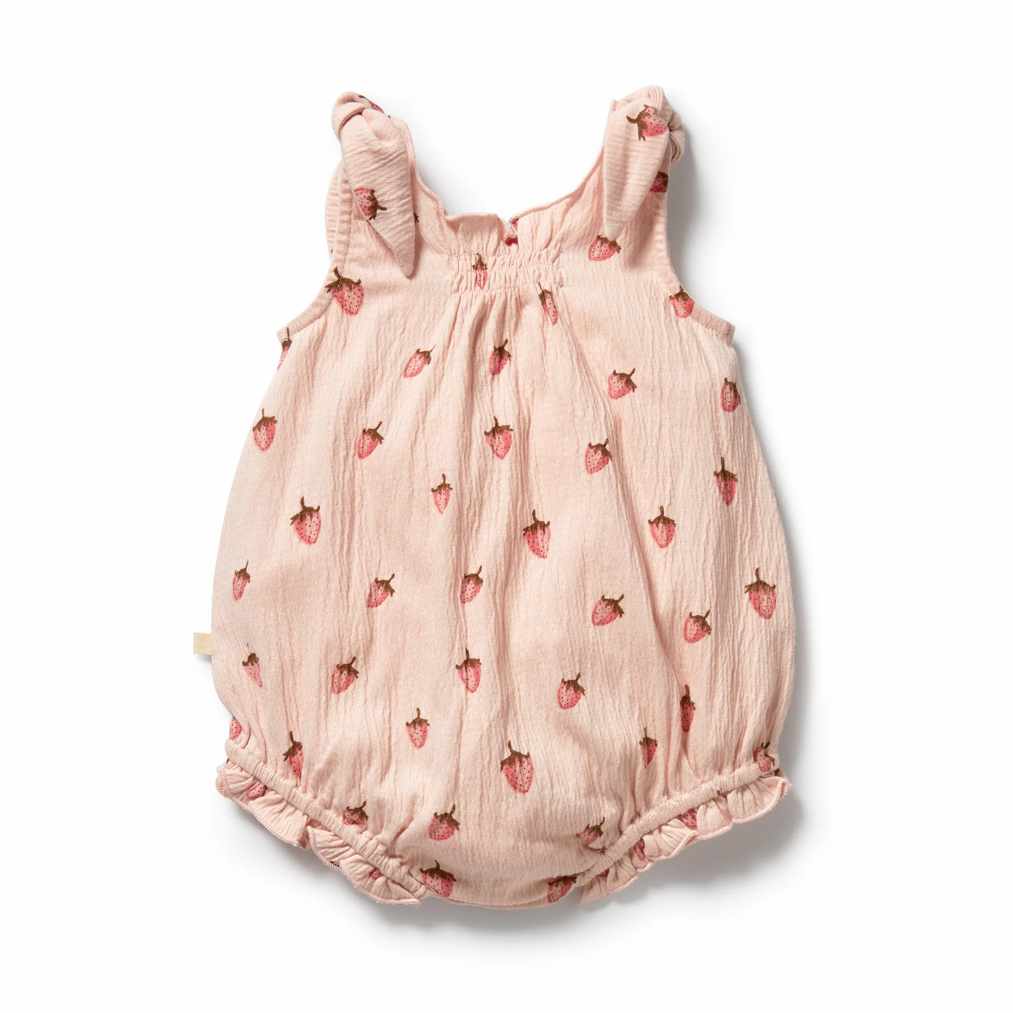 Organic Tie Playsuit - Strawberry Kisses - Image 5