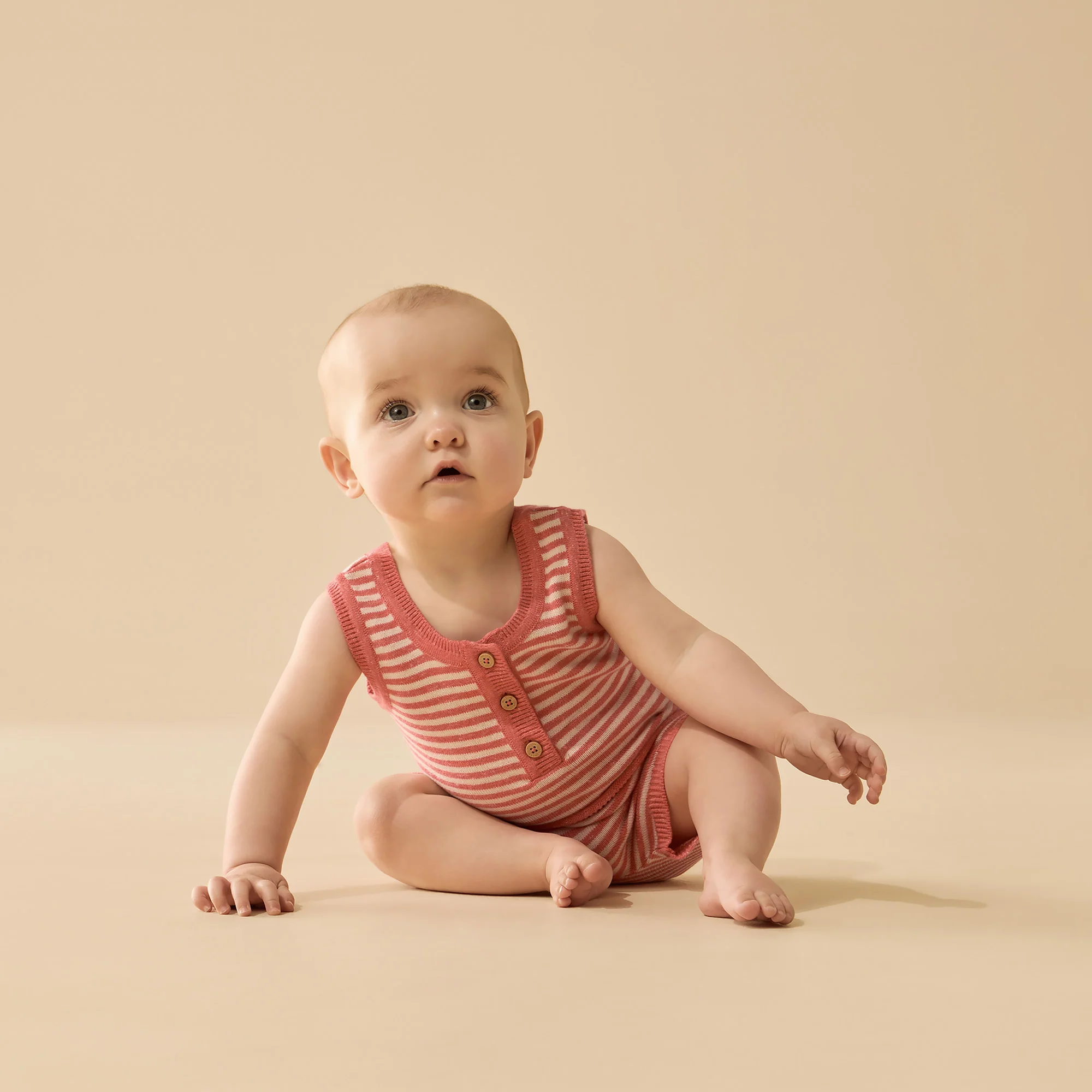 Organic Knitted Stripe Set - Strawberry Swirl - Image 2