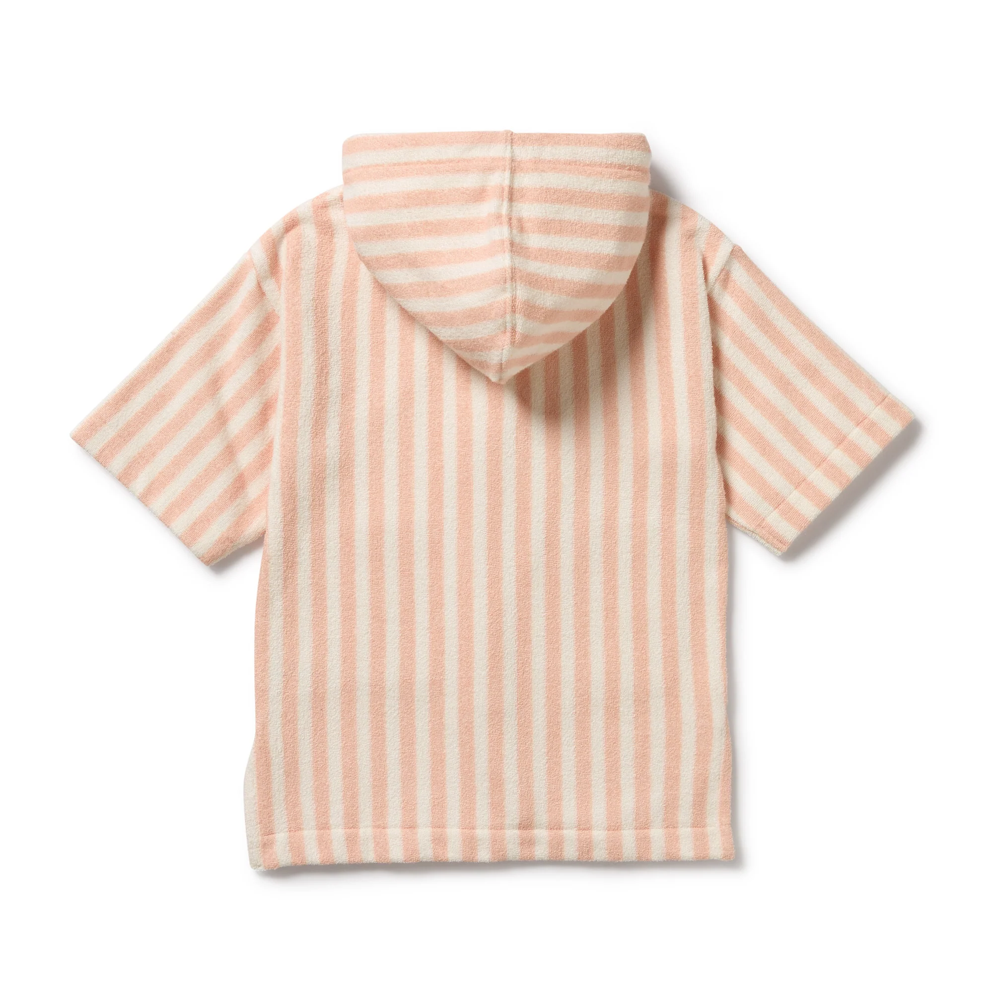 Organic Terry Hooded Towel - Strawberry Wave - Image 4