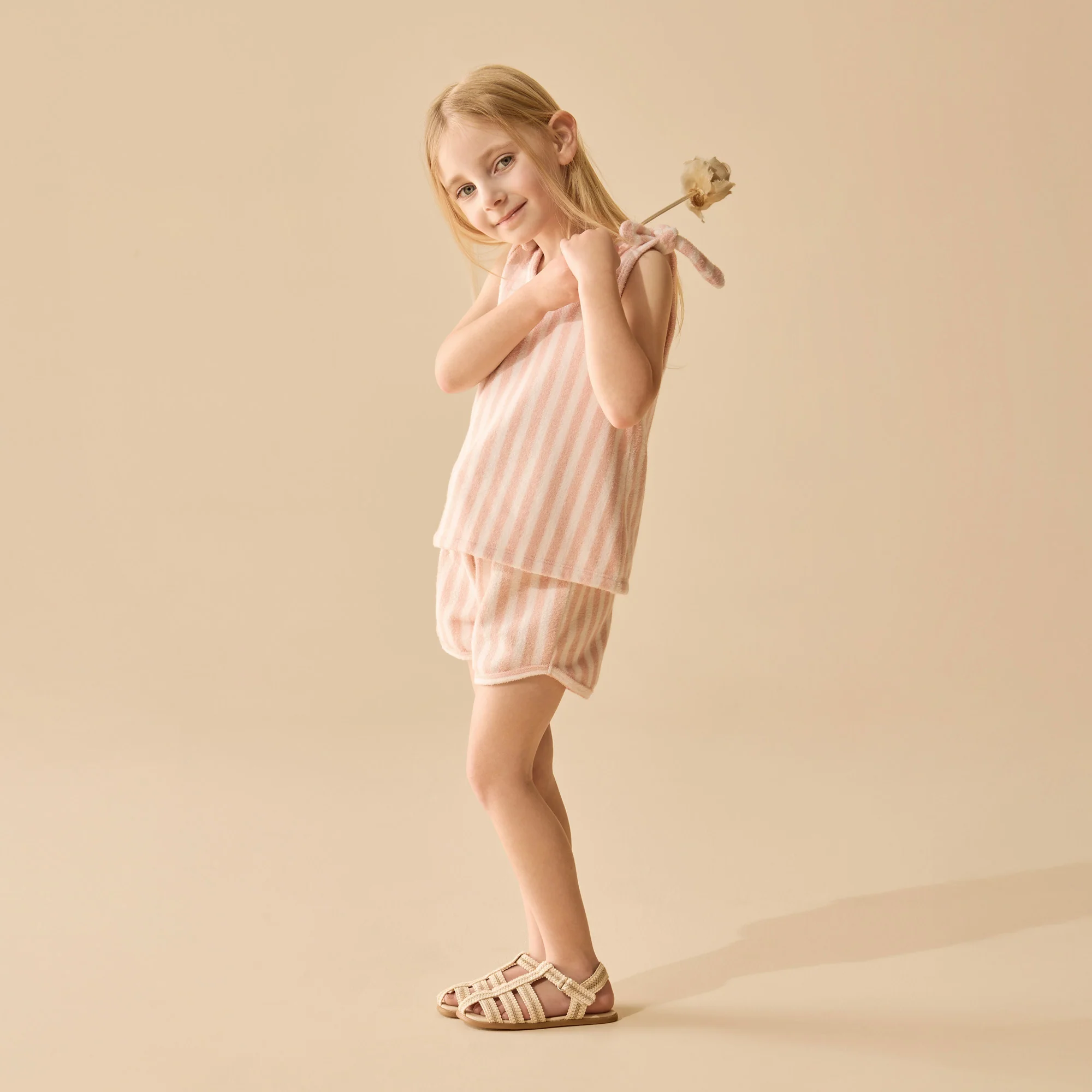 Organic Terry Singlet - Strawberry Wave - Image 2