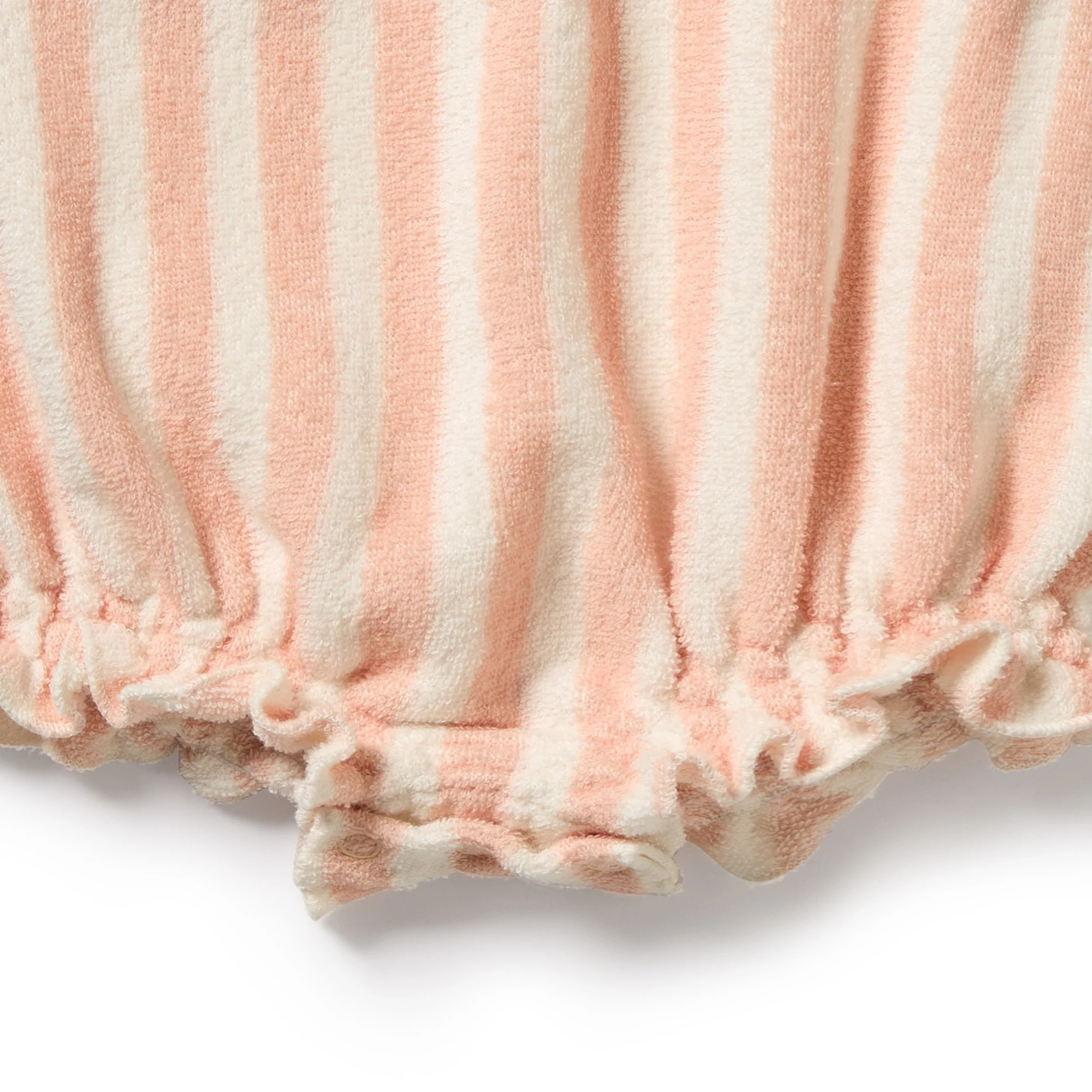 Organic Terry Tie Playsuit - Strawberry Wave - Image 4