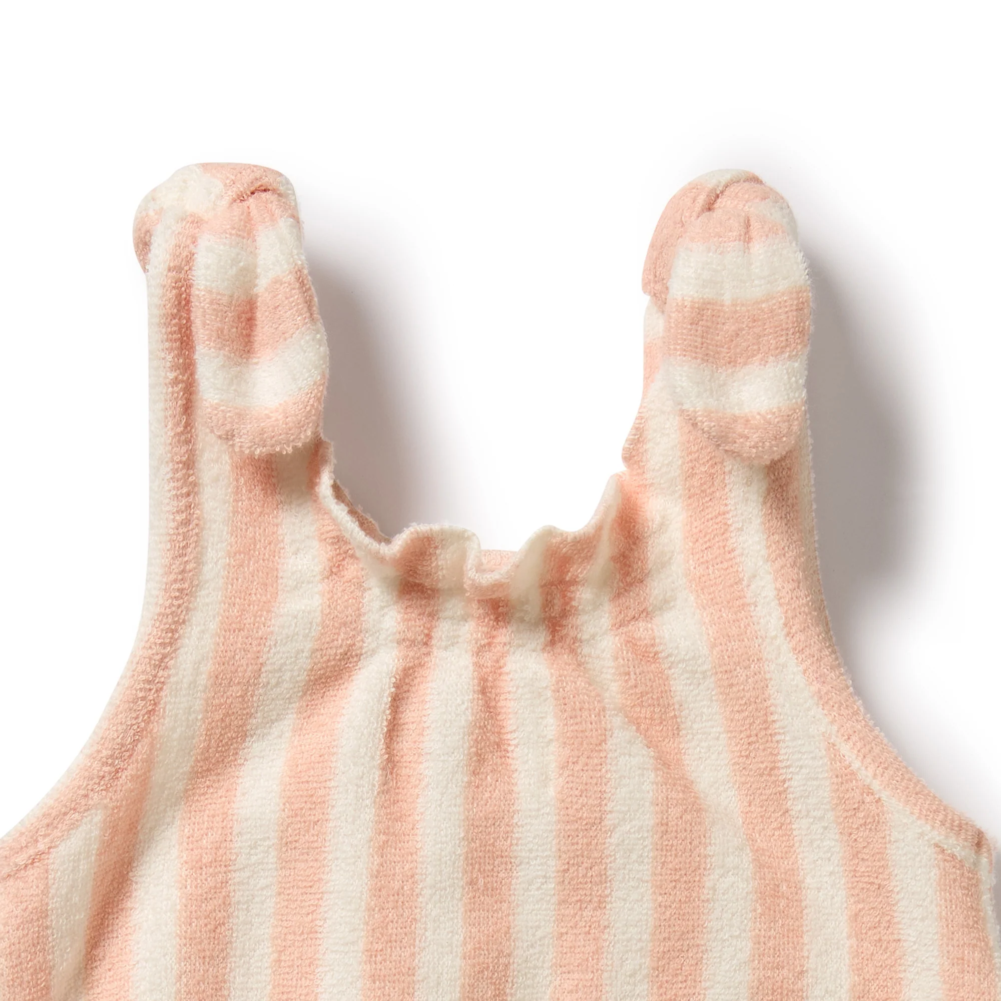 Organic Terry Tie Playsuit - Strawberry Wave - Image 5
