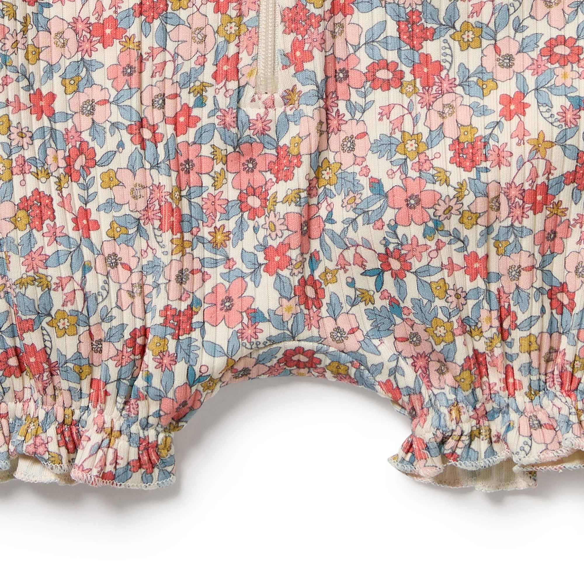 Organic Ruffle Zipsuit - Summer Bloom - Image 4