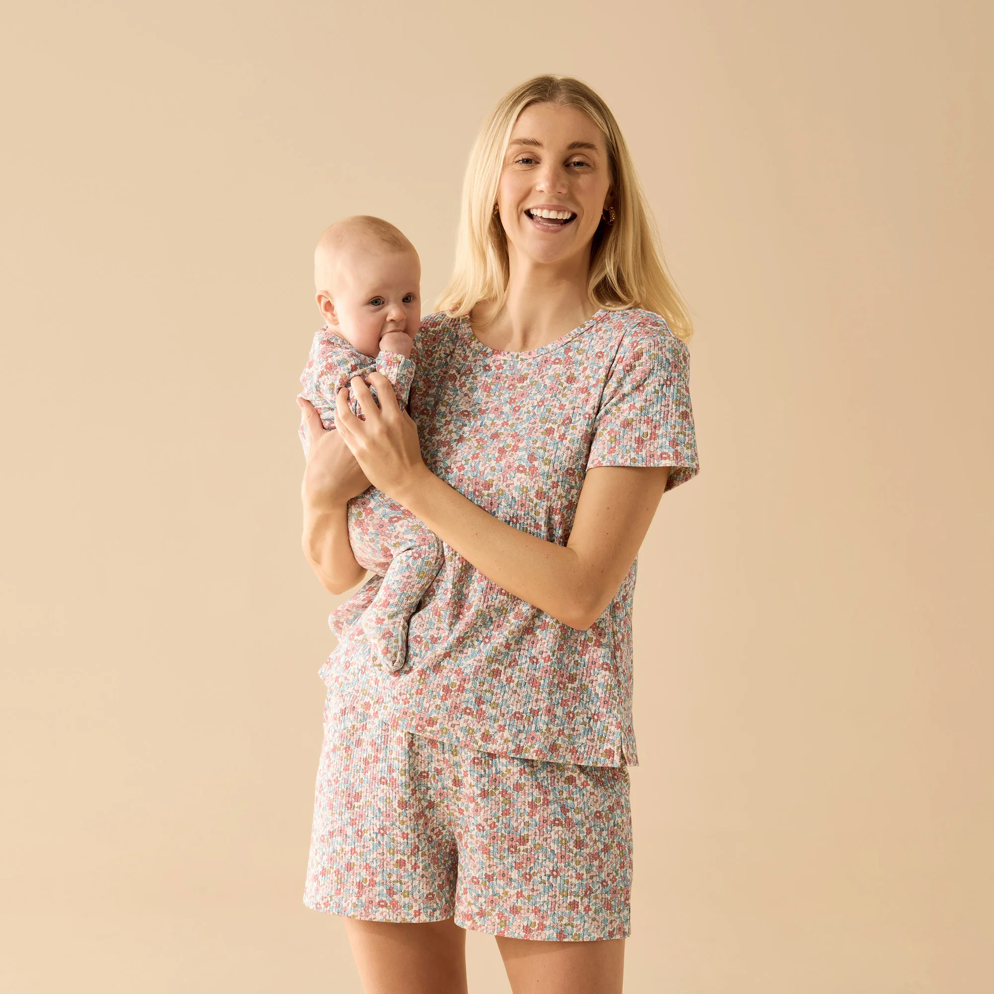 Organic Zipsuit with Feet - Summer Bloom - Image 3