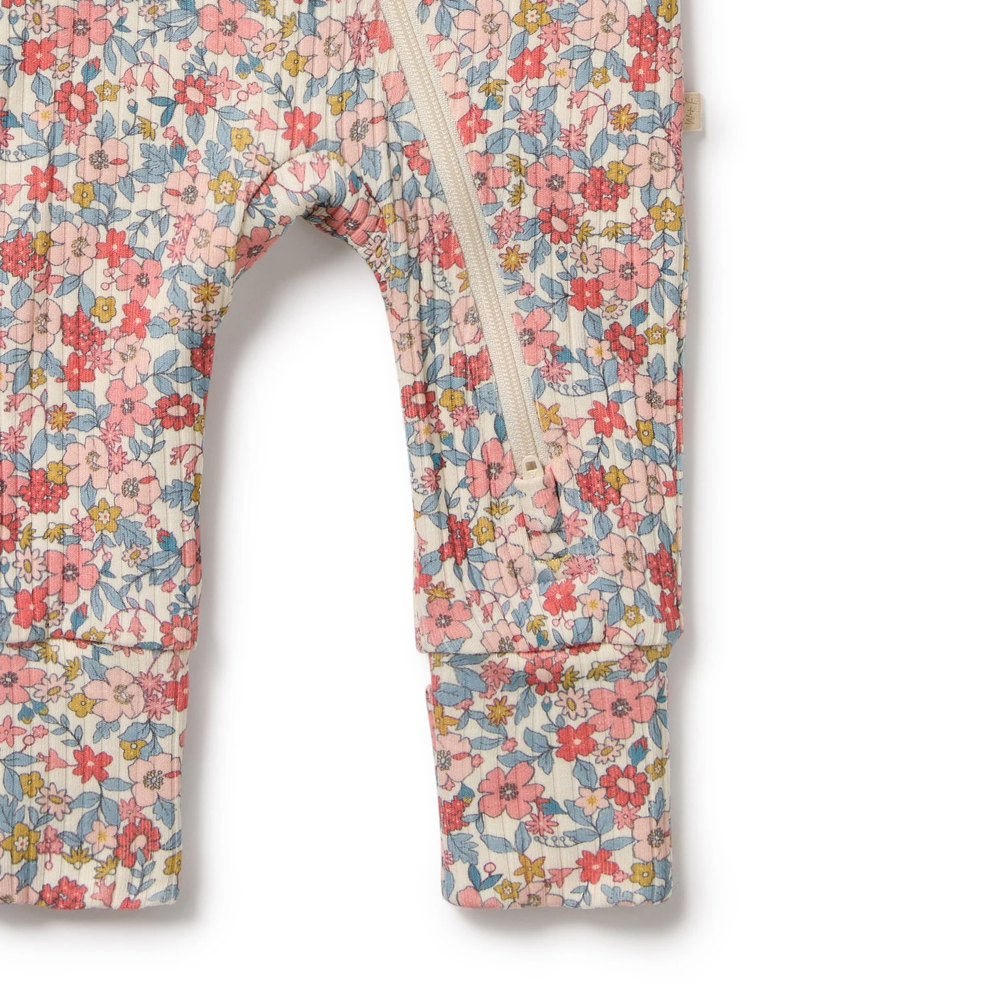 Organic Zipsuit with Feet - Summer Bloom - Image 5