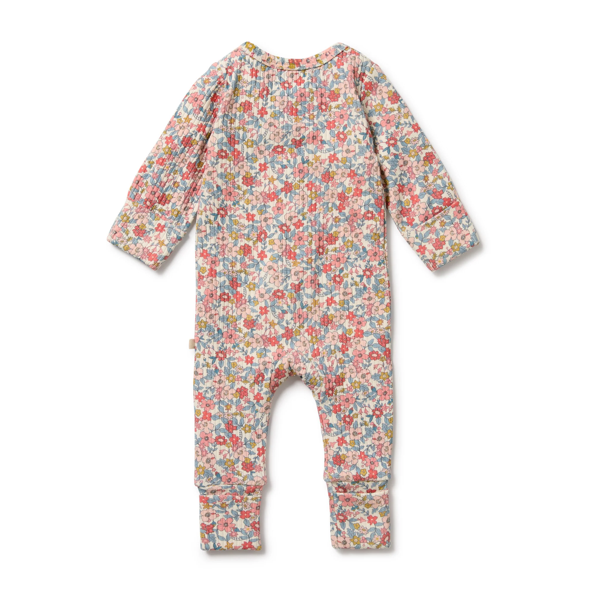 Organic Zipsuit with Feet - Summer Bloom - Image 6