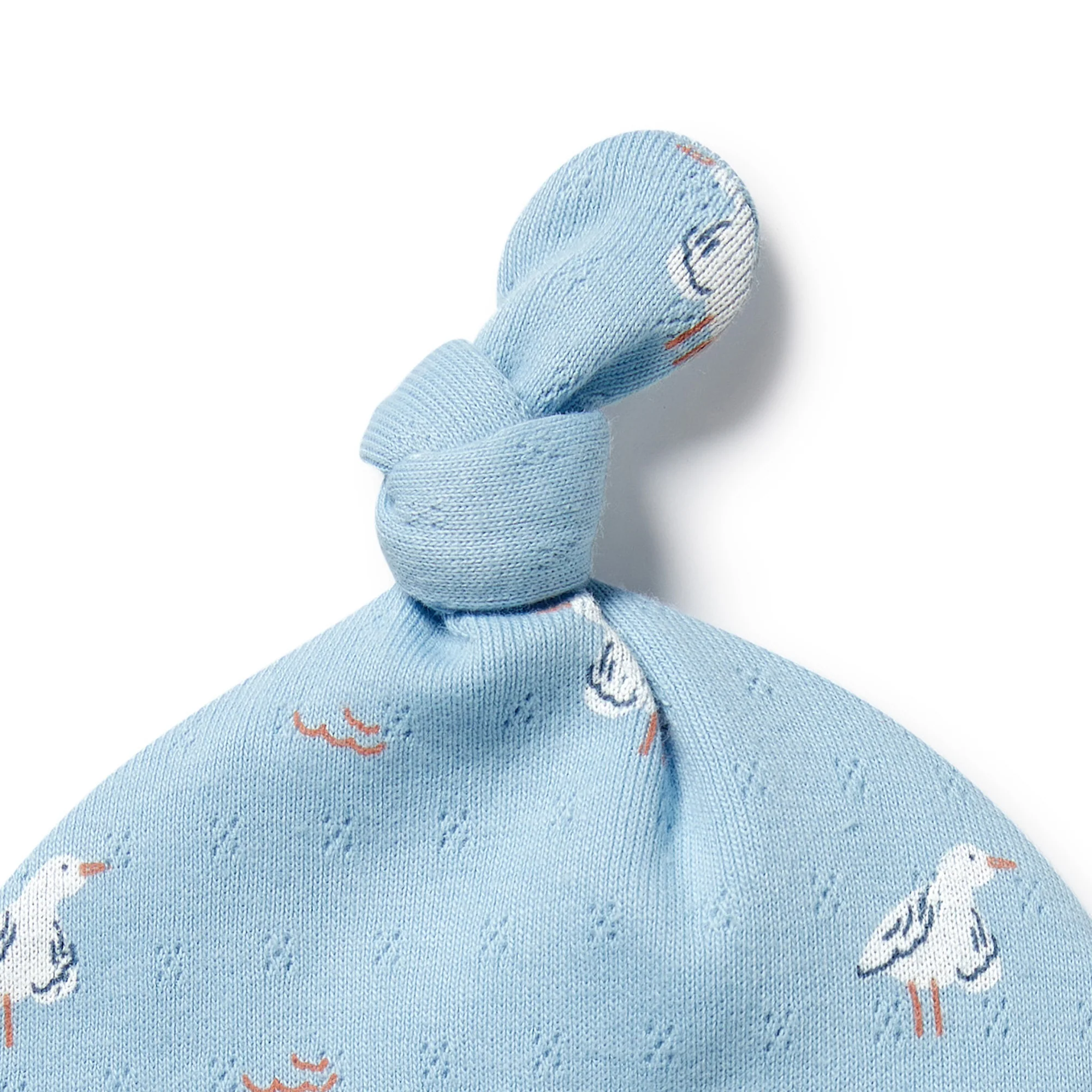 Organic Pointelle Knot Hat - Sunny Seagulls - Image 2