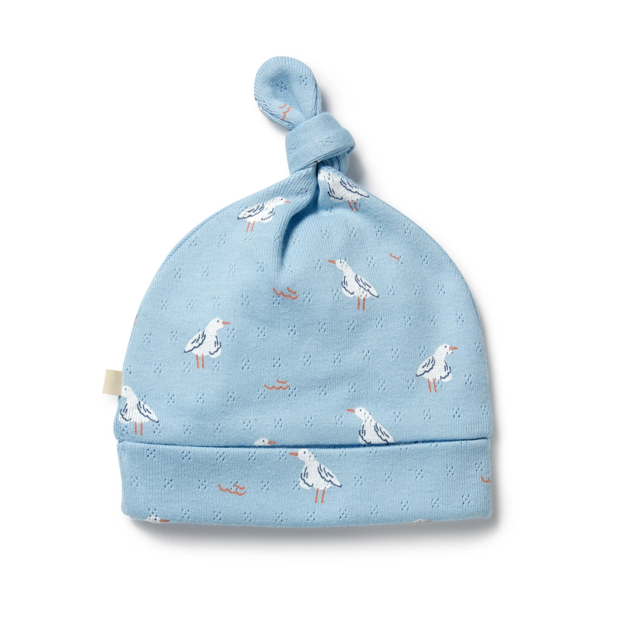 Organic Pointelle Knot Hat - Sunny Seagulls - Image 3