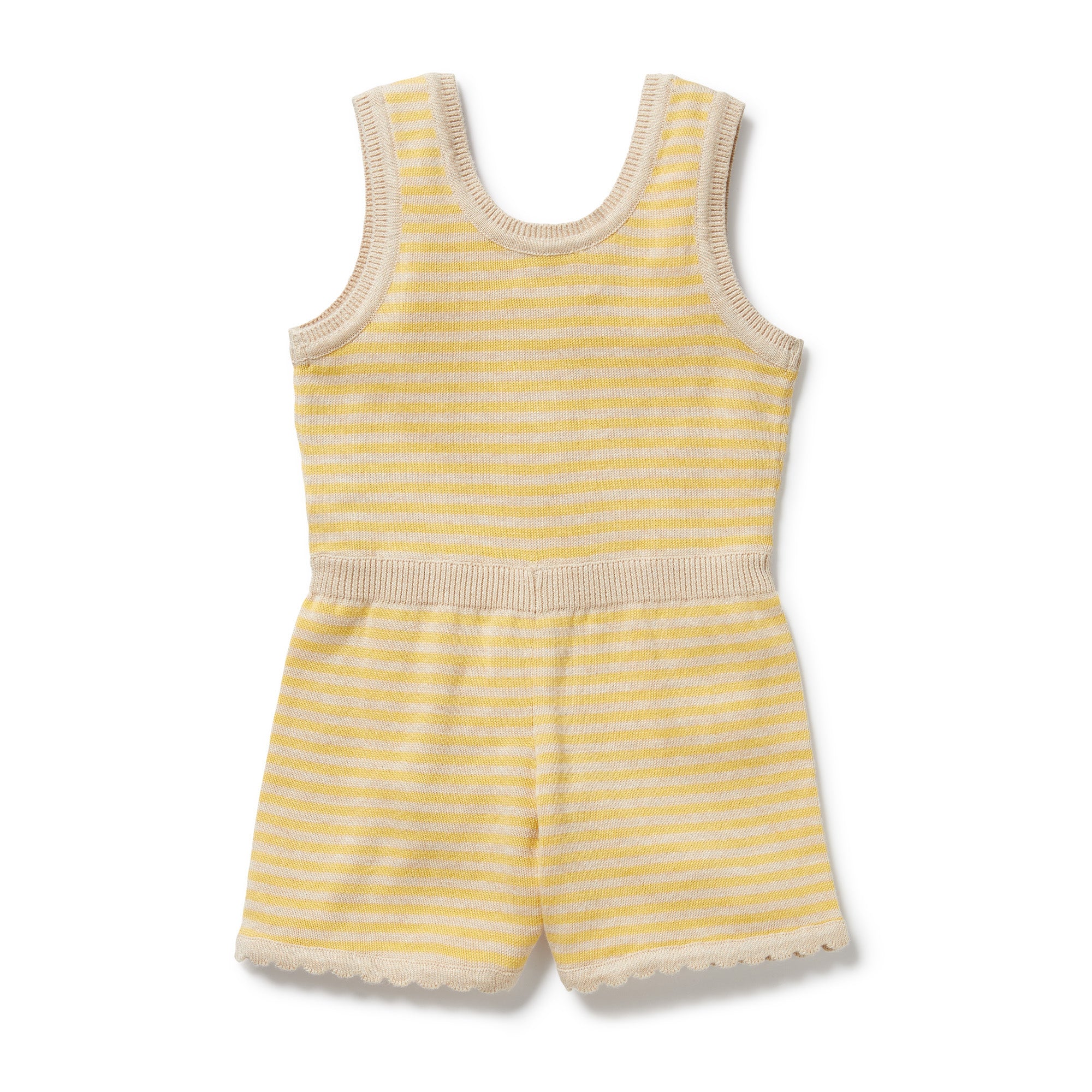 Organic Knitted Stripe Playsuit - Sunny Sorbet - Image 4
