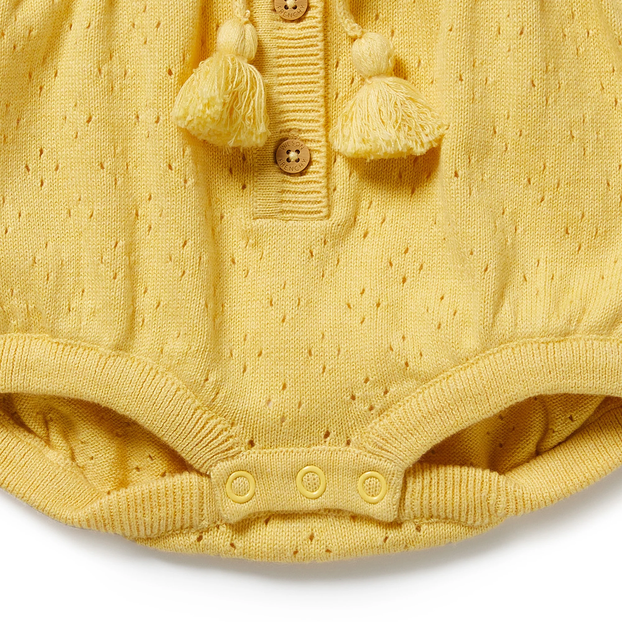 Organic Knitted Tie Bodysuit - Sunny Sorbet - Image 5