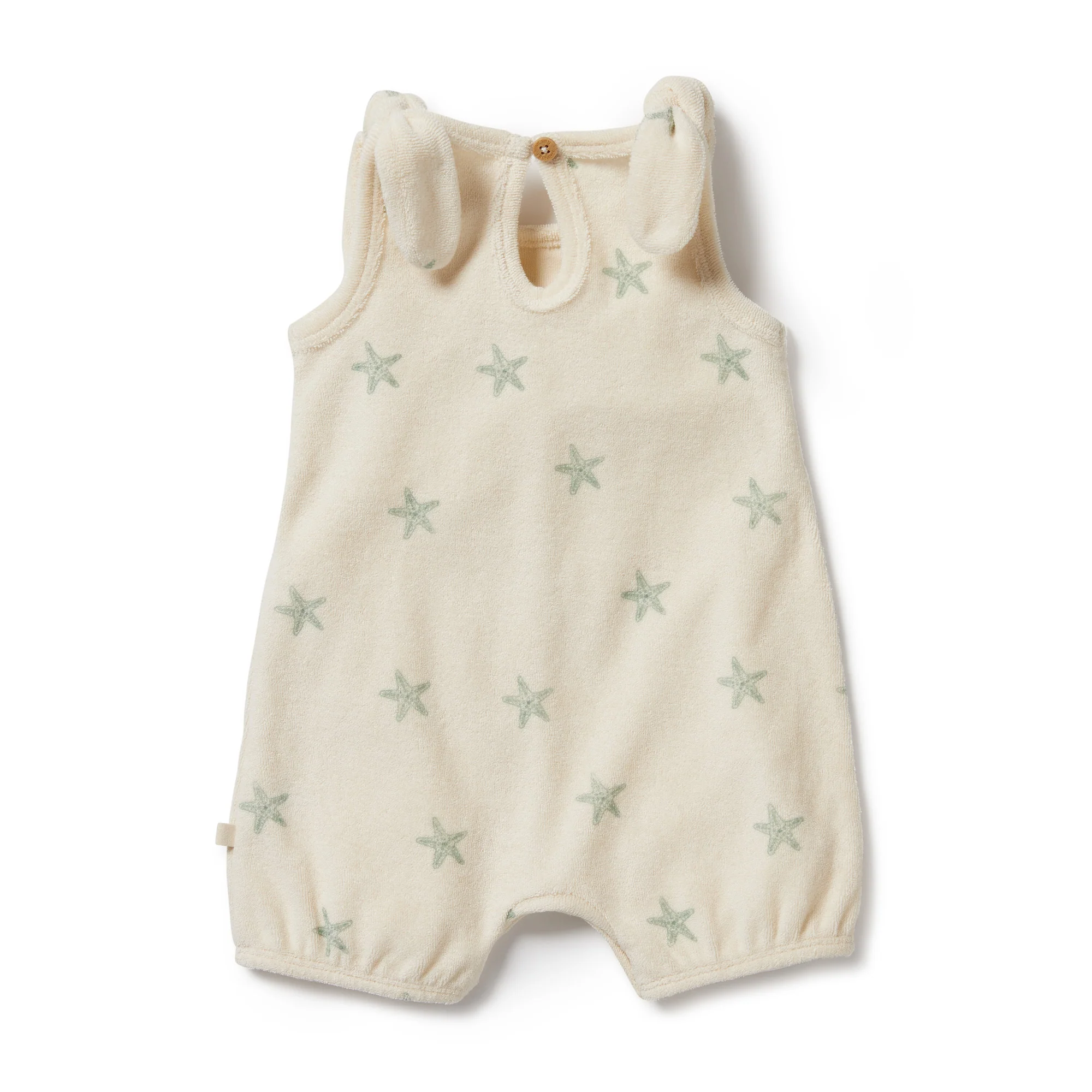 Tiny Starfish Organic Terry Tie Playsuit - Image 4