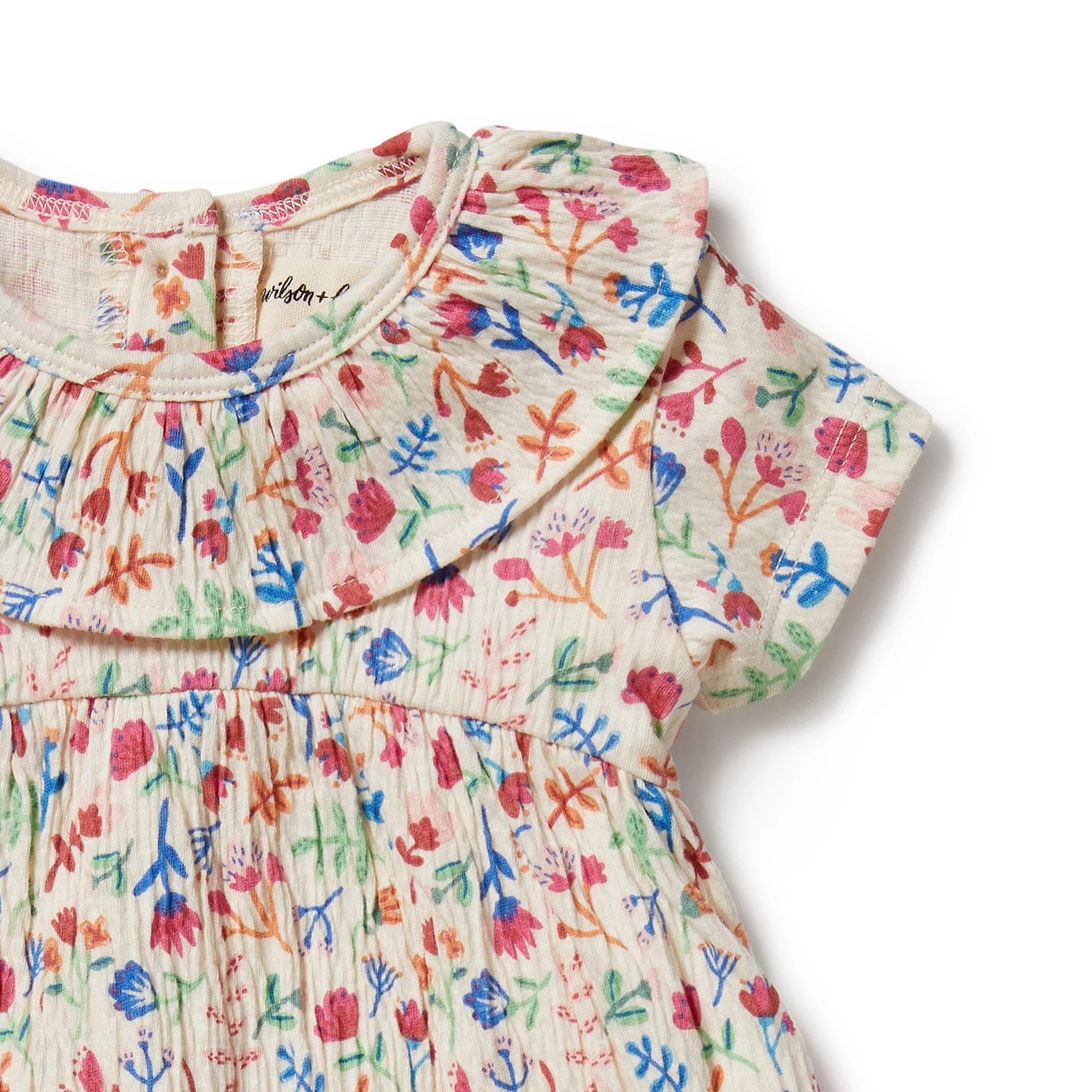 Wilson and Frenchy Tropical Garden Crinkle Ruffle Dress - Image 4