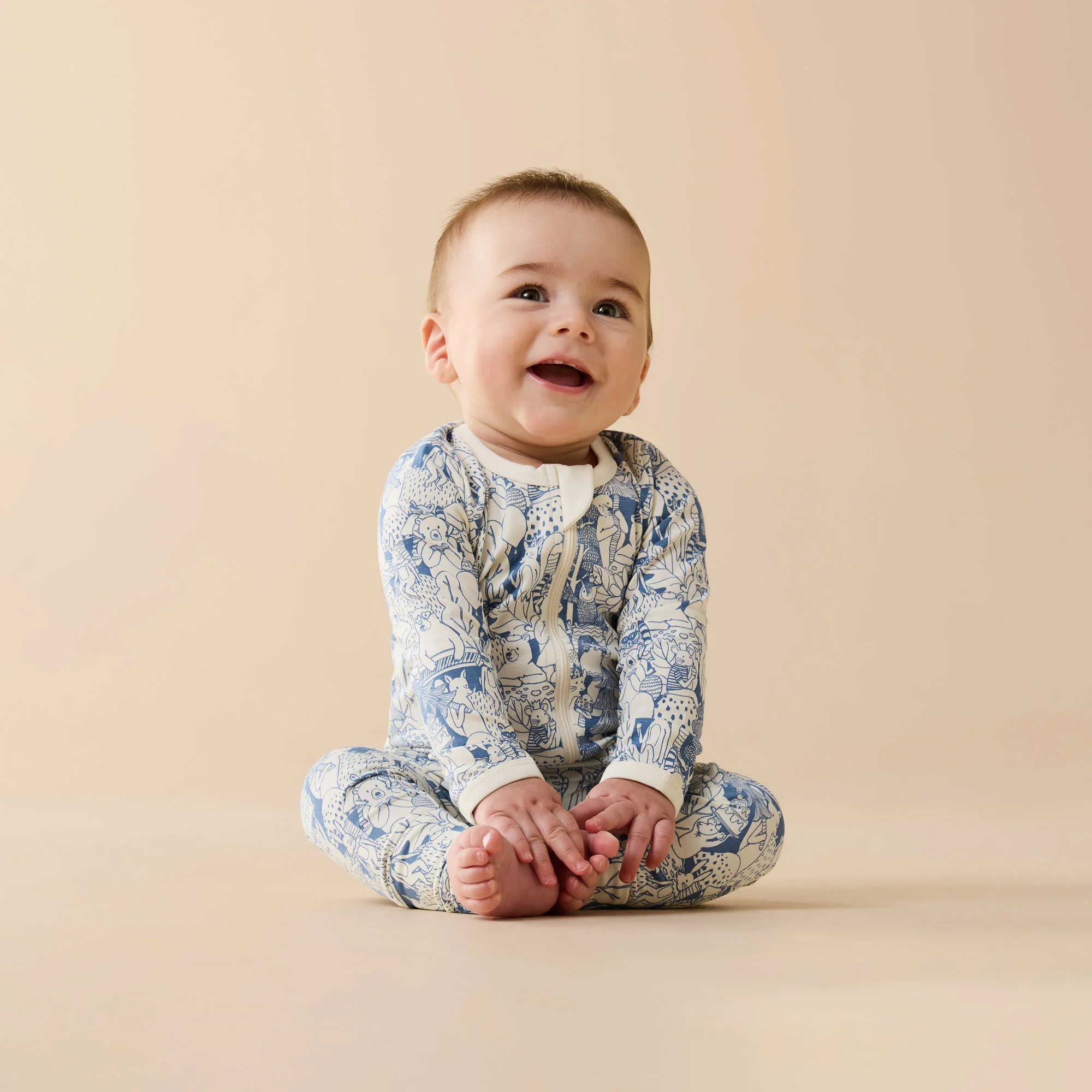 Woodland Adventures Organic Zipsuit with Feet - Image 2