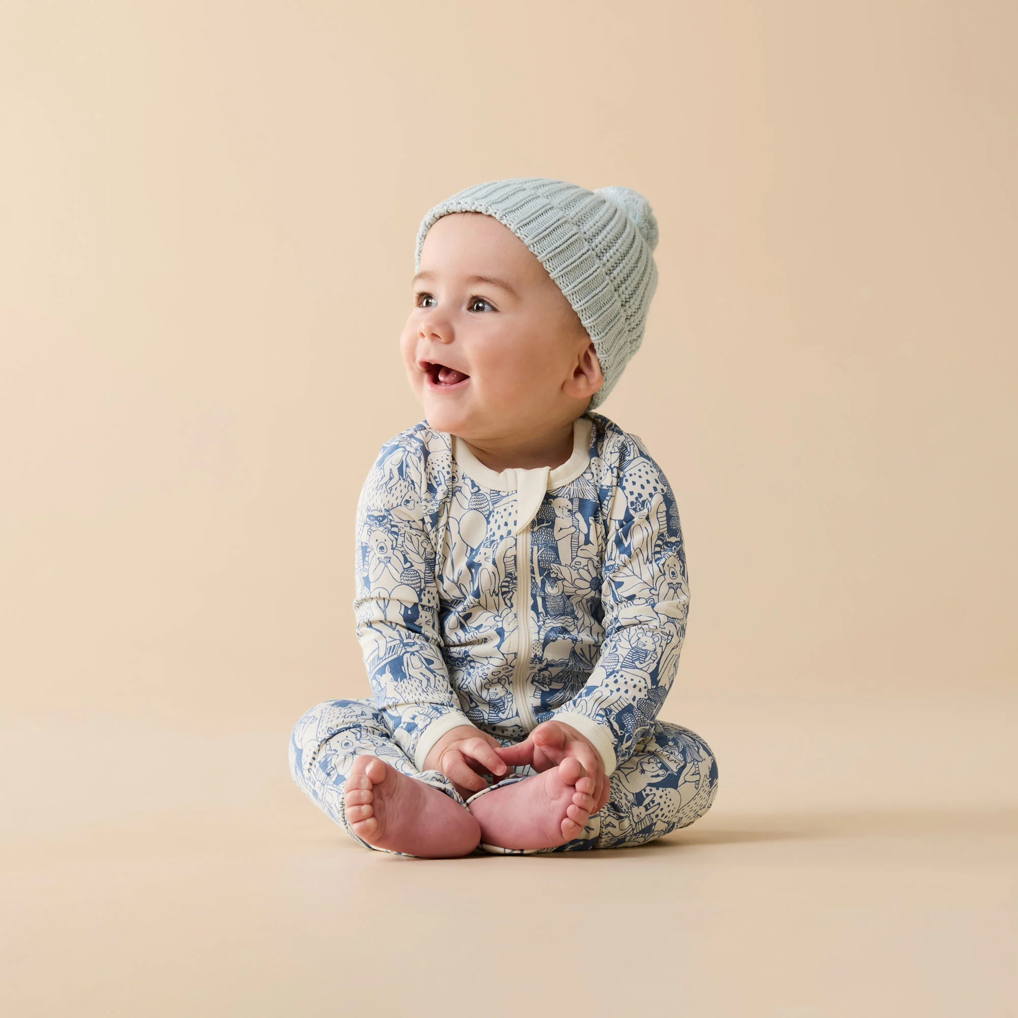 Woodland Adventures Organic Zipsuit with Feet - Image 3