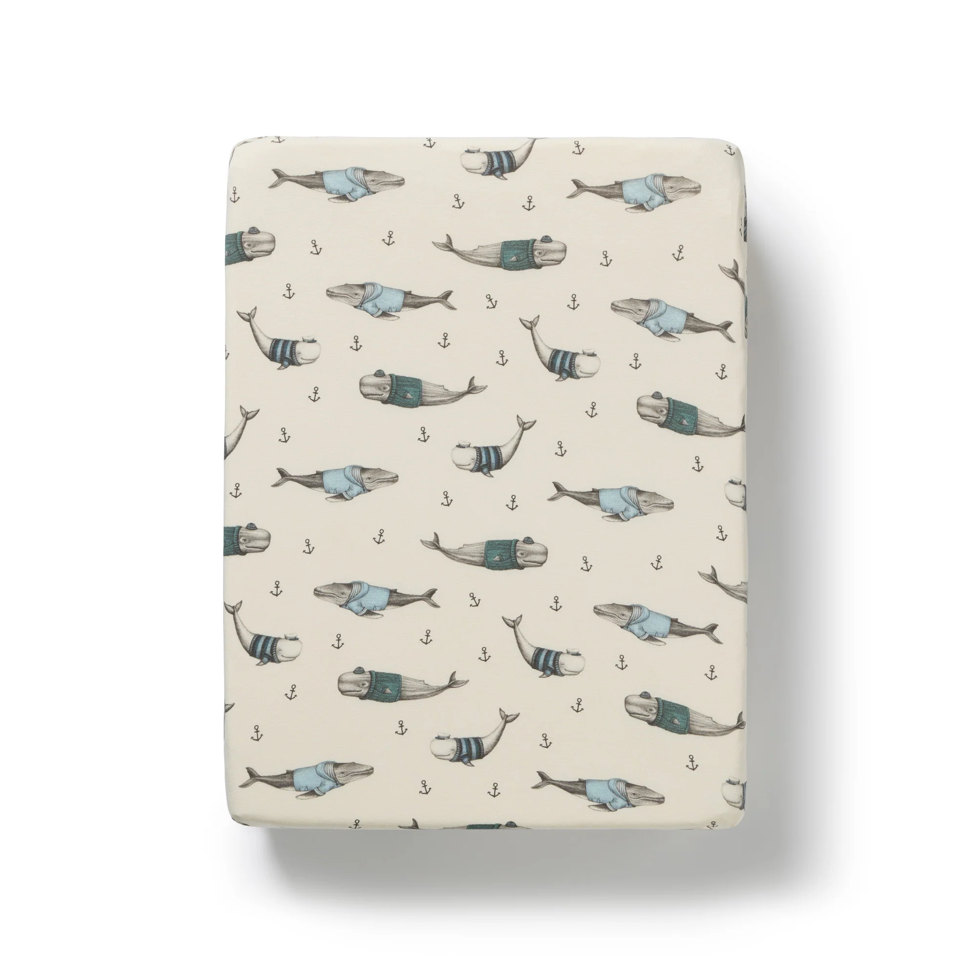 Woolly Whales Organic Bassinet Sheet - Image 2