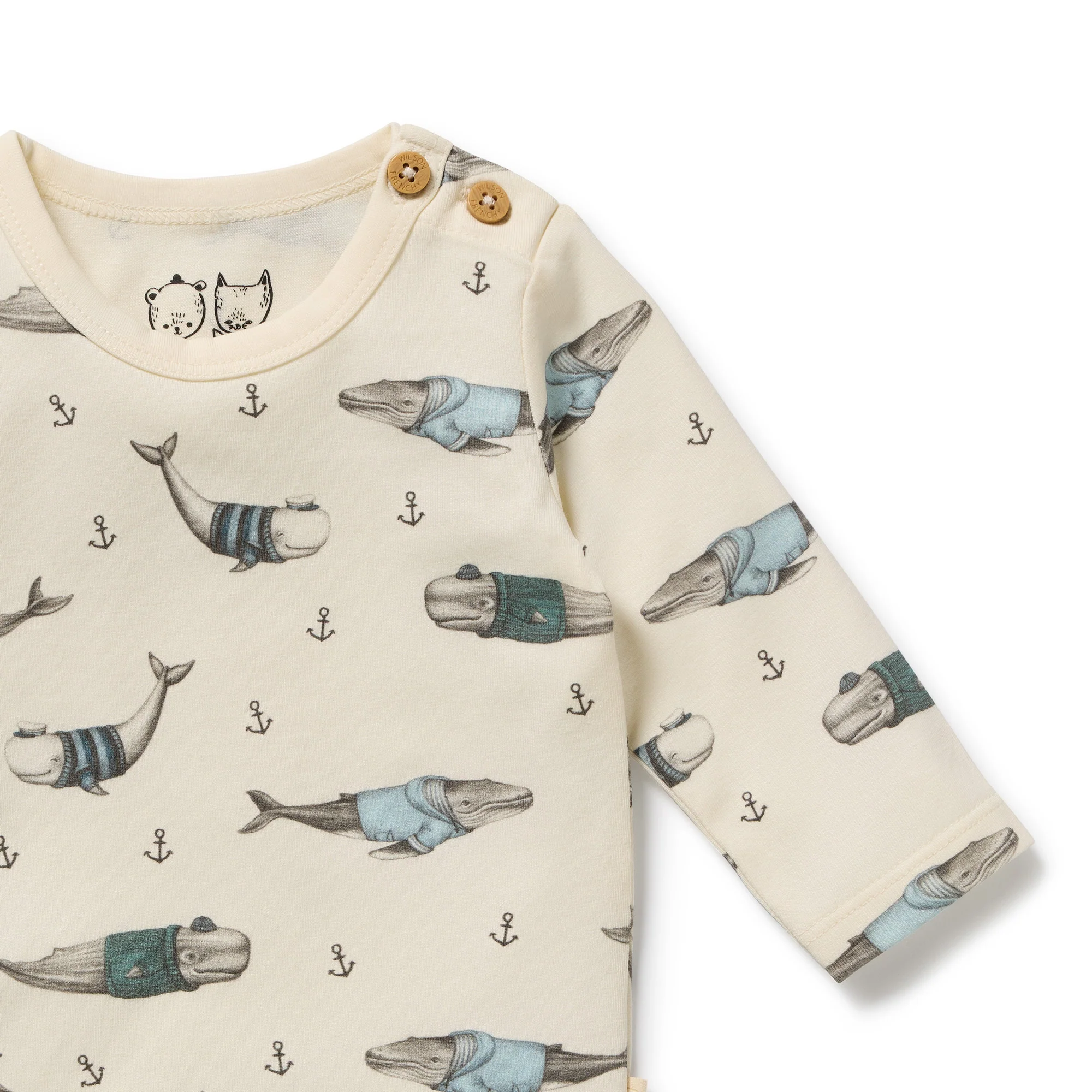 Woolly Whales Organic Bodysuit - Image 3