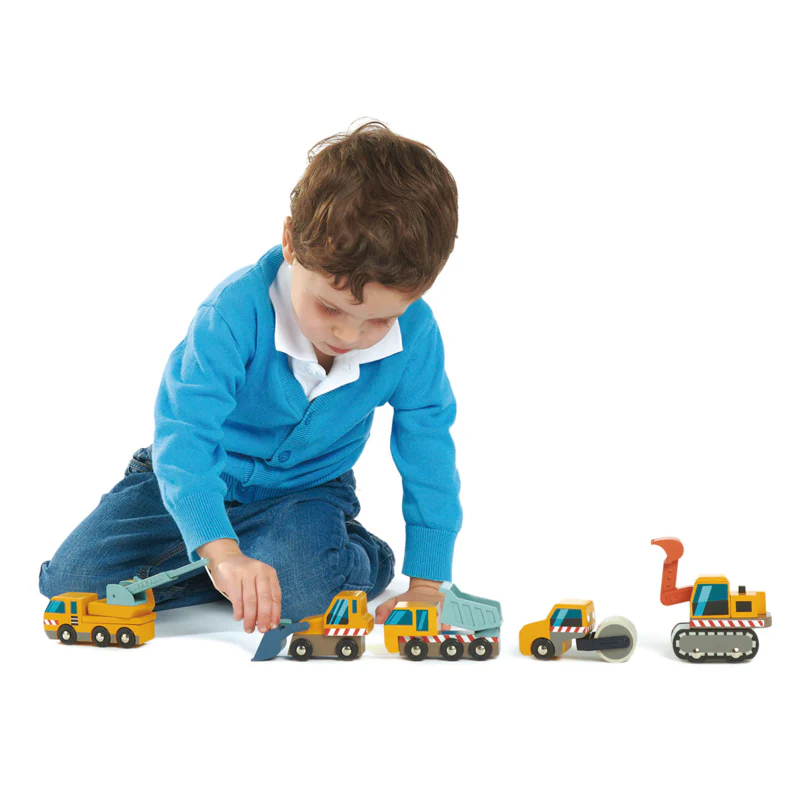 Wooden Construction Vehicle Set - Image 2