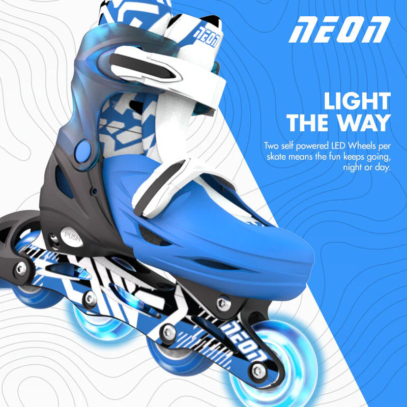Neon Combo Skates - Goteki Blue - Image 3