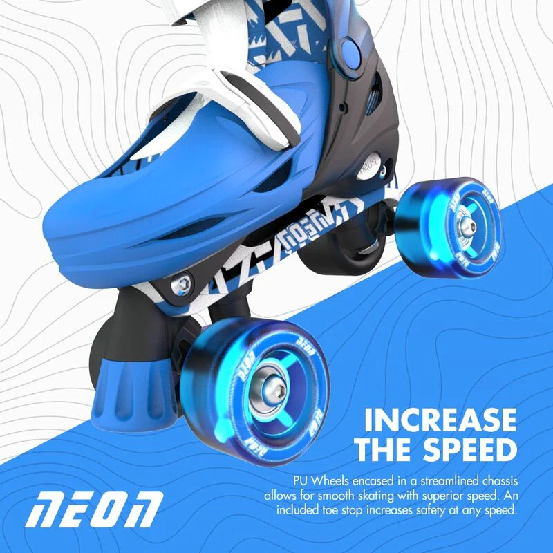 Neon Combo Skates - Goteki Blue - Image 5