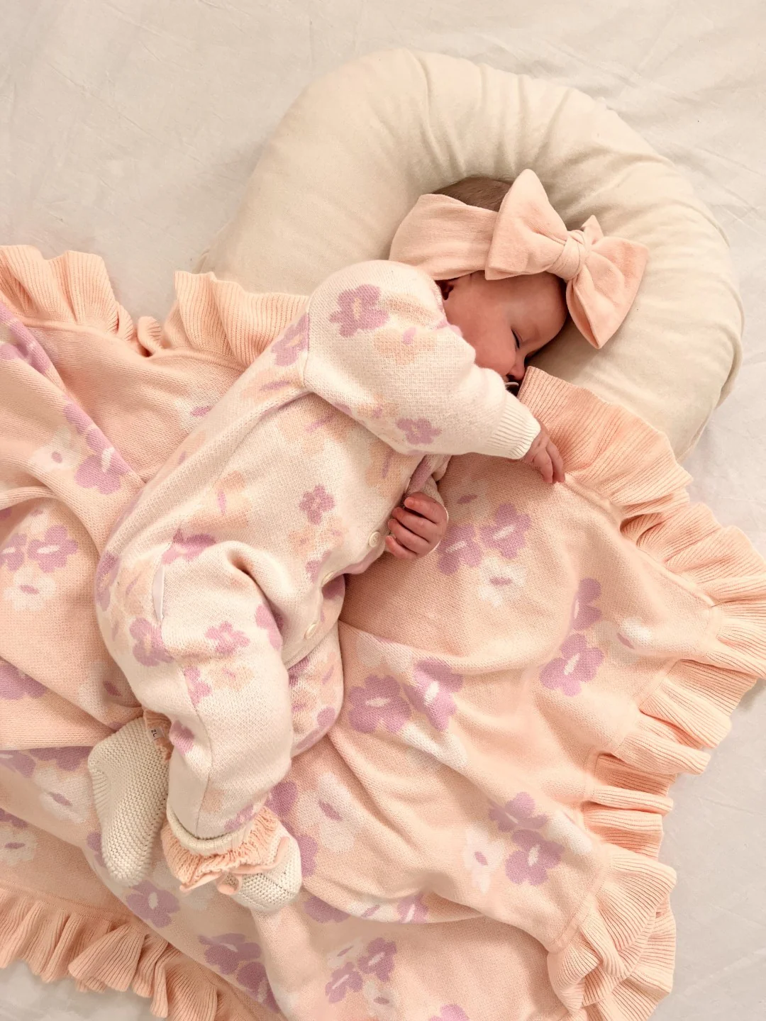 Ziggy Lou - Classic Knit Romper | Flora/Milk - Image 3