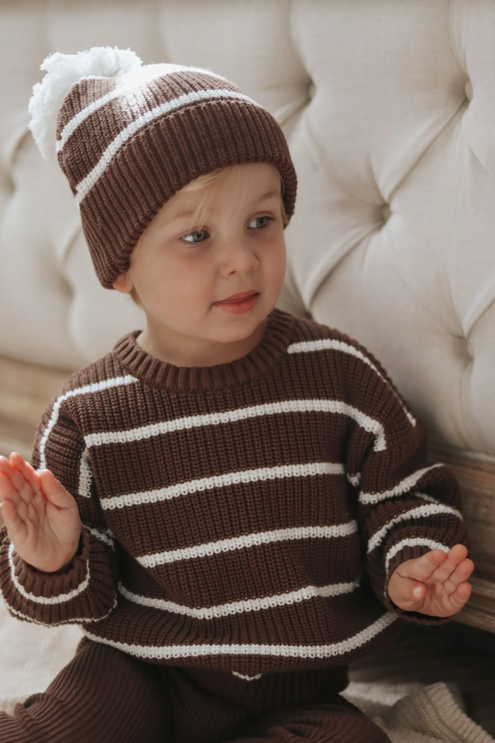 Ziggy Lou - Jumper | Chocolate Stripe - Image 2